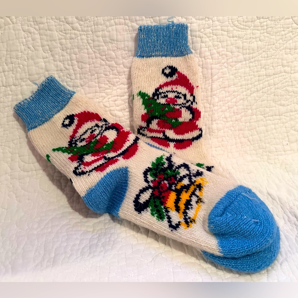 100% Sheep's Wool handmade wool warm Snowman socks
